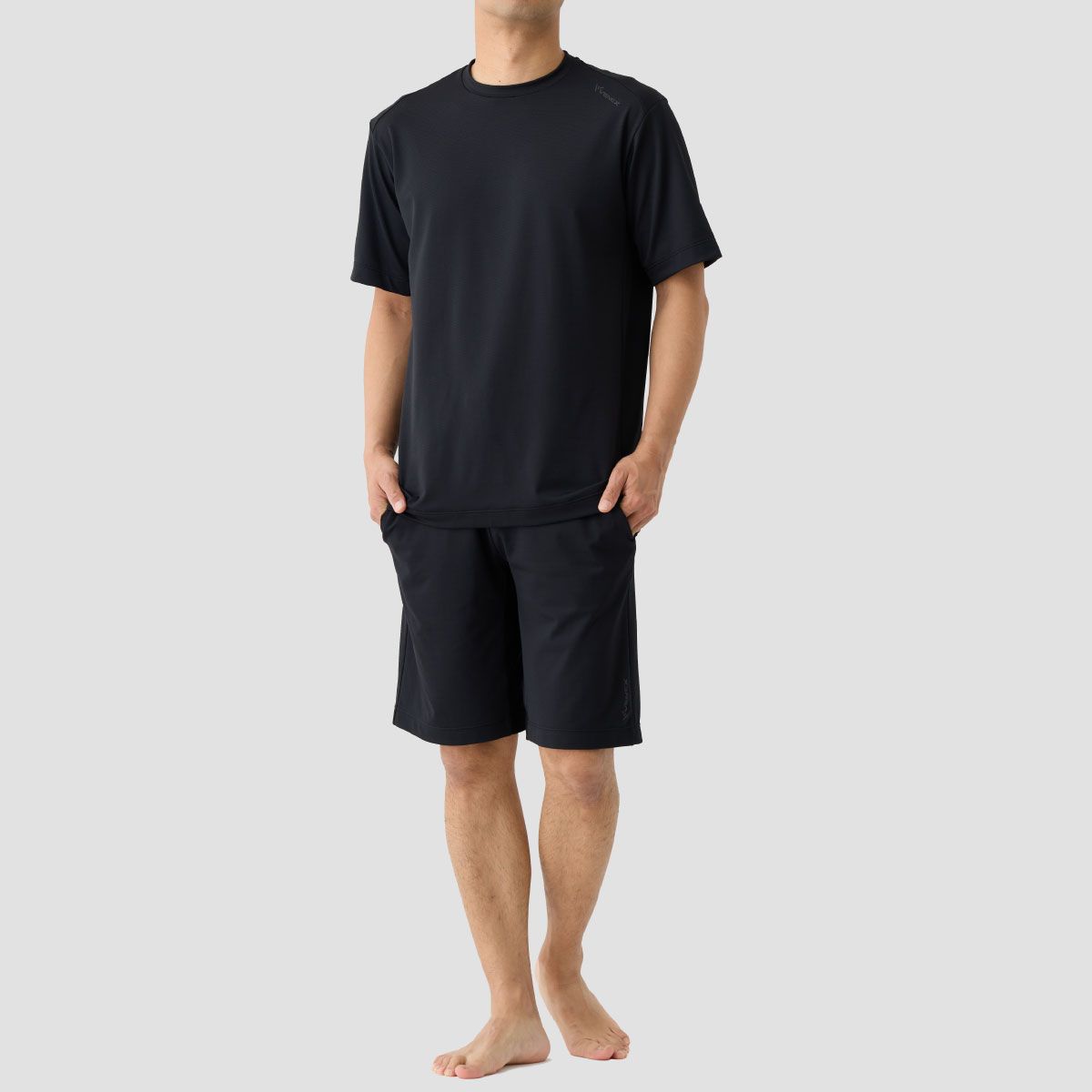 ベネクス リカバリーウェア 一般医療機器 スタンダードドライ+ ショートスリーブ ハーフパンツ 上下セット メンズ ブラック