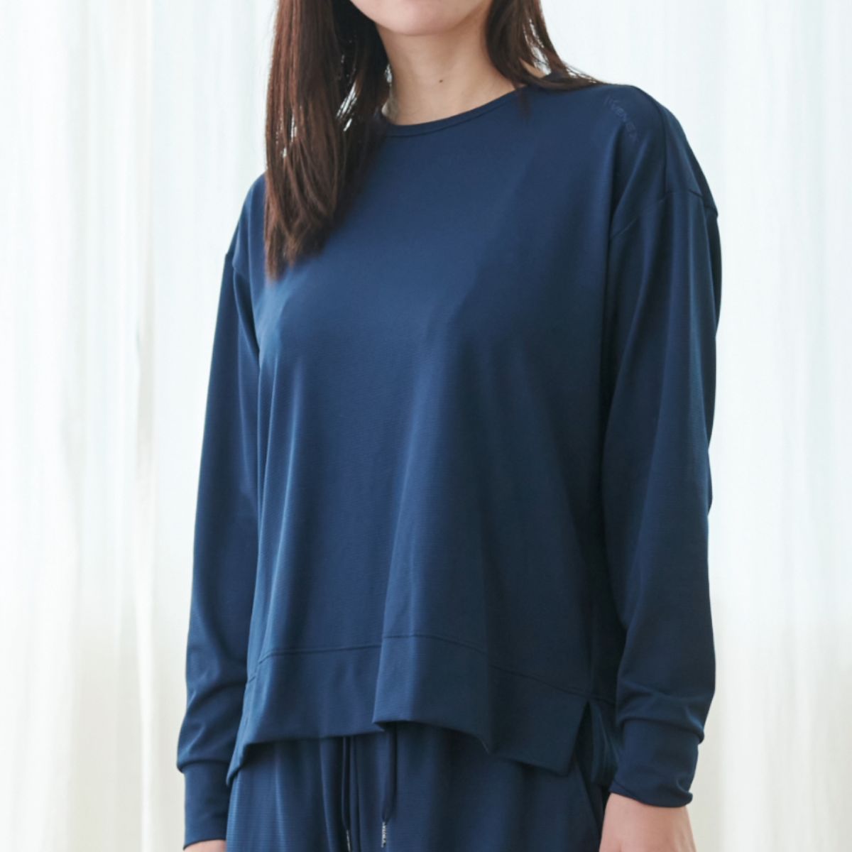 ベネクス リカバリーウェア 一般医療機器 スタンダードドライ+ ロングスリーブクルーネック レディース ネイビー