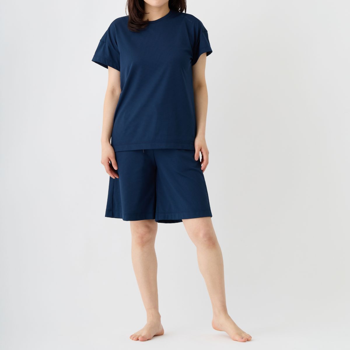 ベネクス リカバリーウェア 一般医療機器 スタンダードドライ+ ショートスリーブ ハーフパンツ 上下セット レディース ネイビー