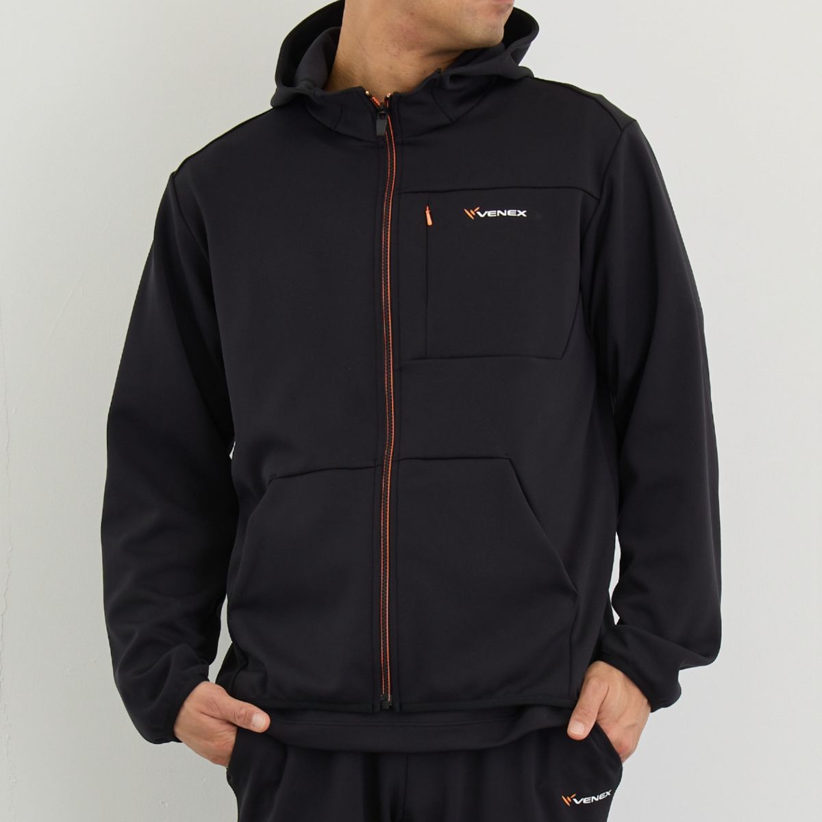 ベネクス リカバリーウェア リカバリームーヴ ジップアップフードジャケット メンズ ブラック