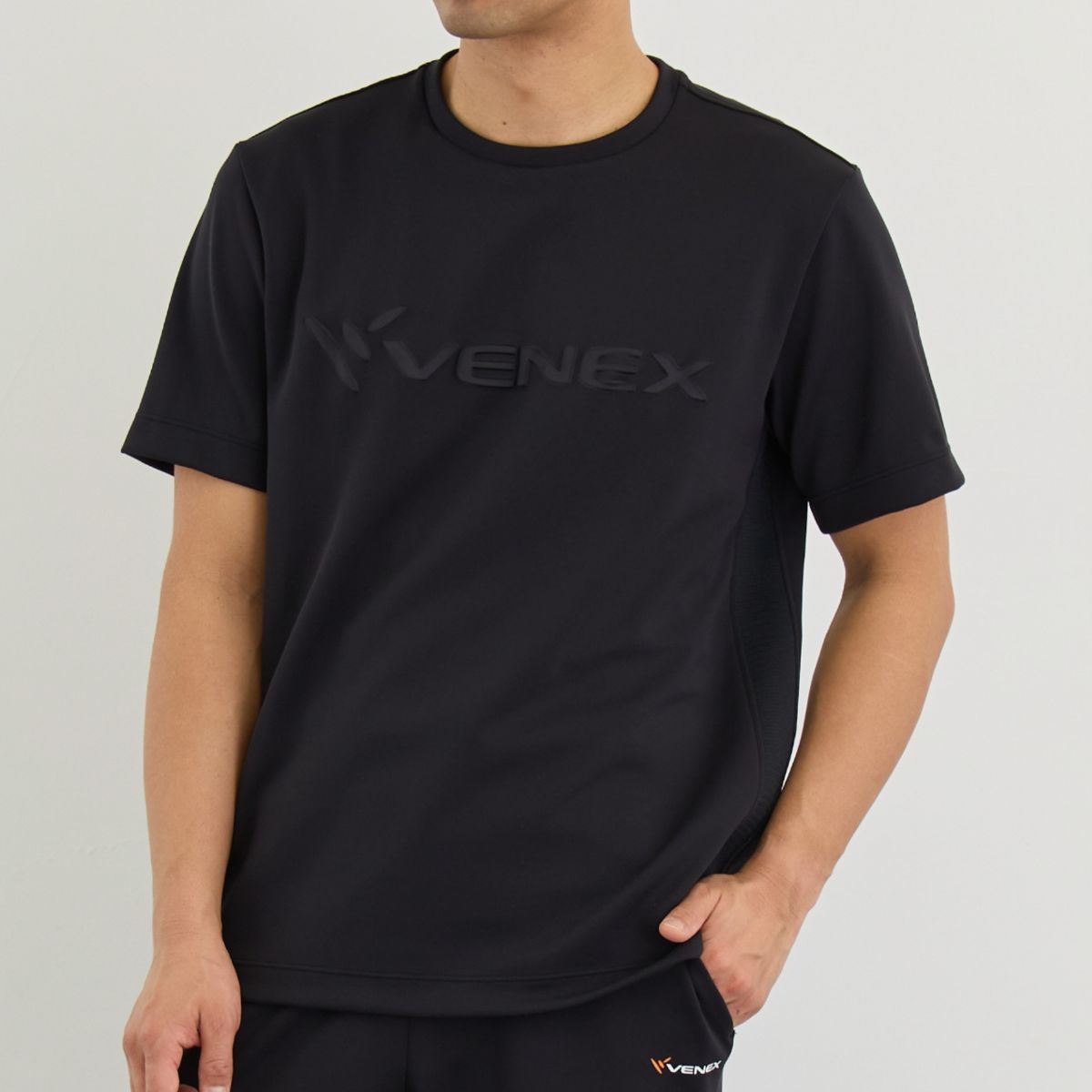 ベネクス リカバリーウェア 一般医療機器 リカバリームーヴ エンボスロゴTシャツ メンズ ブラック