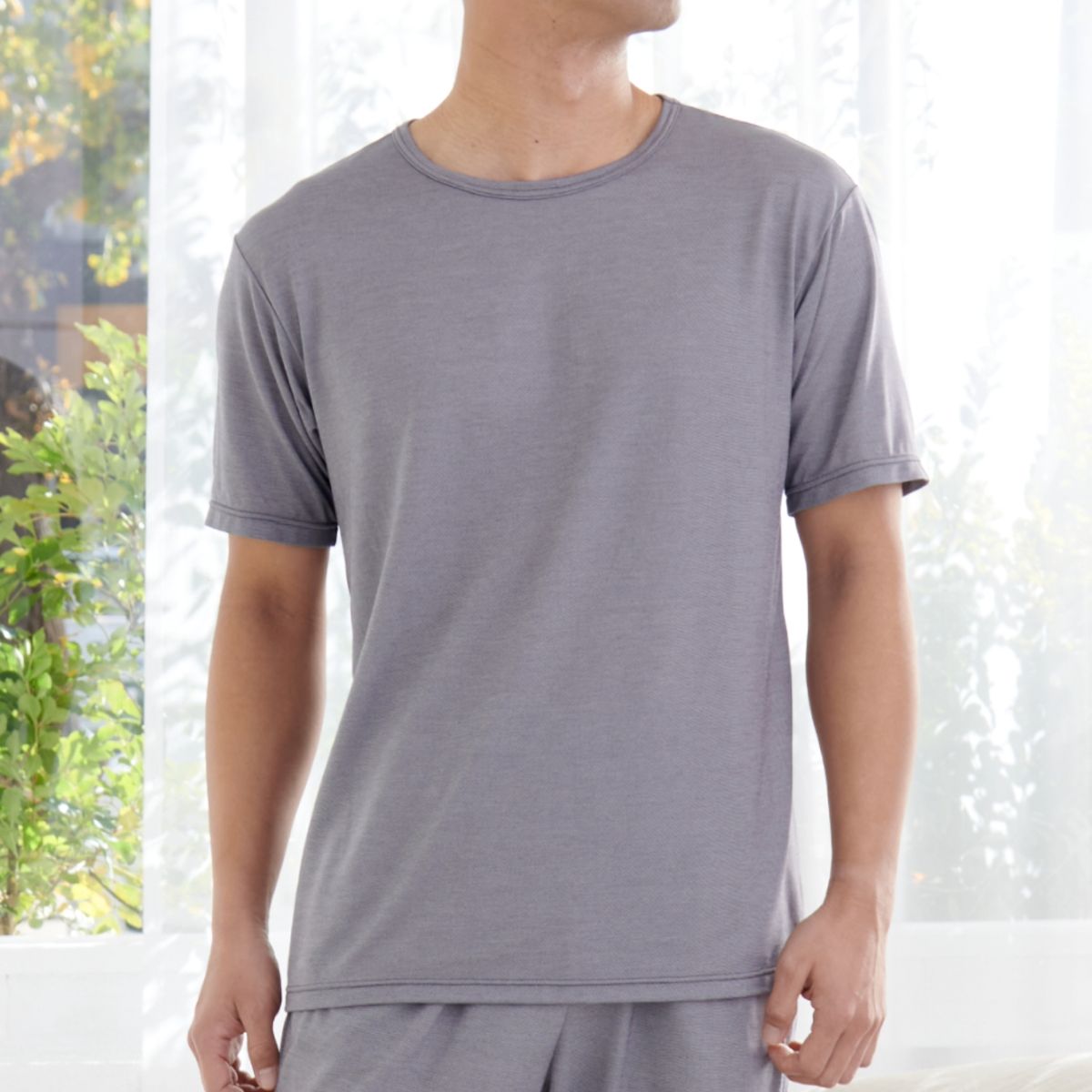 ベネクス リカバリーウェア コンフォートクール メンズ ショートスリーブ グレー