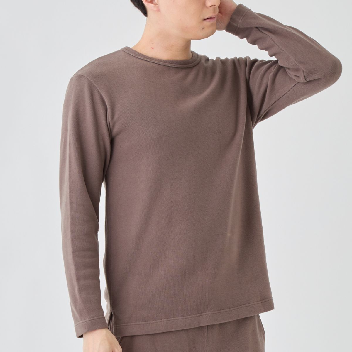 ベネクス リカバリーウェア コンフォートヒート クルーネック メンズ モカ