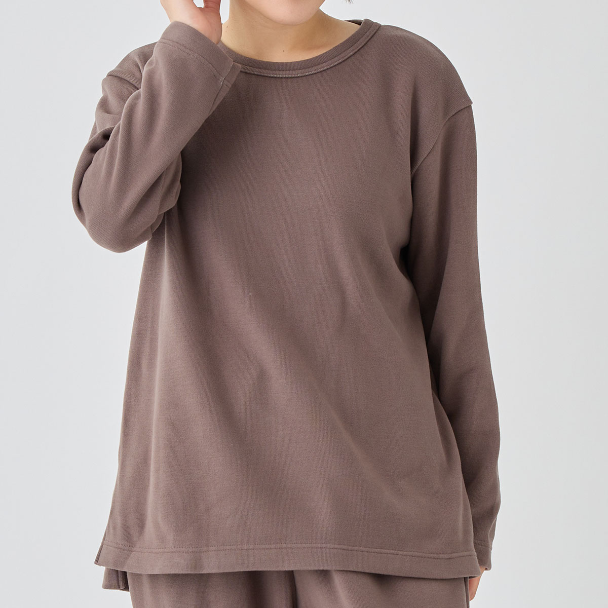 ベネクス リカバリーウェア コンフォートヒート クルーネック レディース モカ