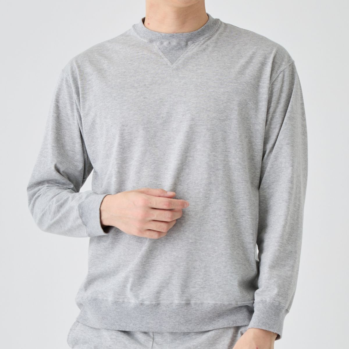 ベネクス リカバリーウェア リカバリーデイズ 一般医療機器 ロングスリーブクルーネック メンズ 杢グレー