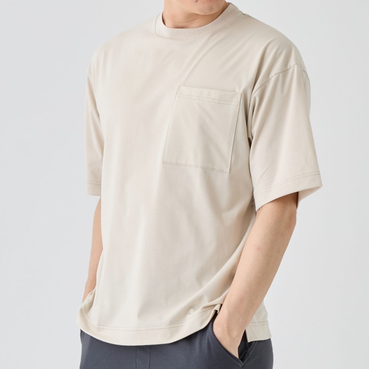 ベネクス リカバリーウェア リカバリーデイズ 一般医療機器 ショートスリーブ ポケット T メンズ ベージュ