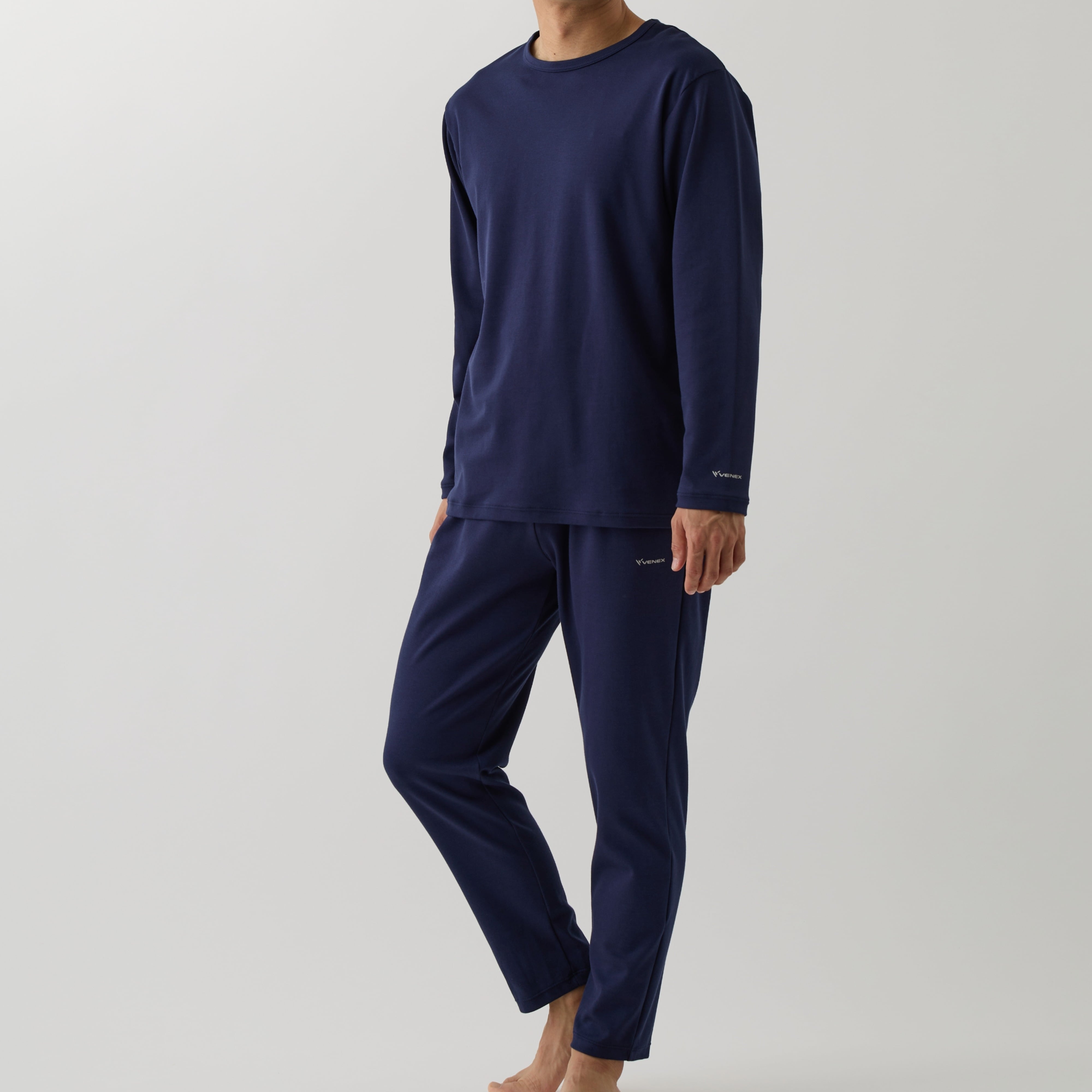 ベネクス リカバリーウェア コンフォートポンチ セットアップ メンズ ネイビー