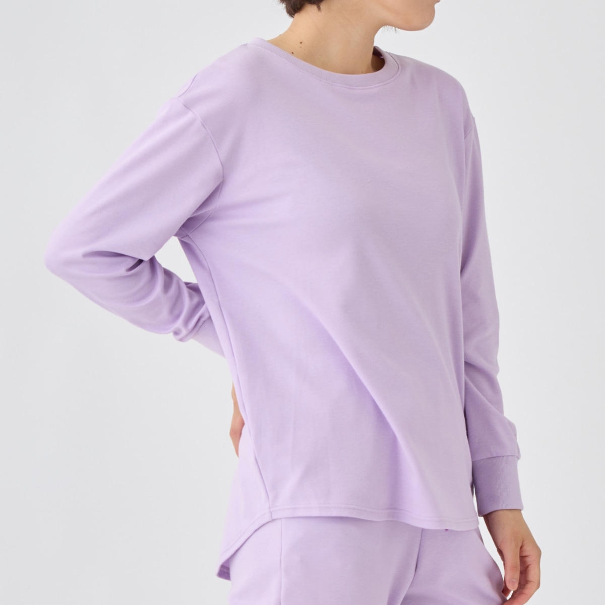 ベネクス リカバリーウェア コンフォートタッチ クルーネック 長袖 レディース ラベンダー