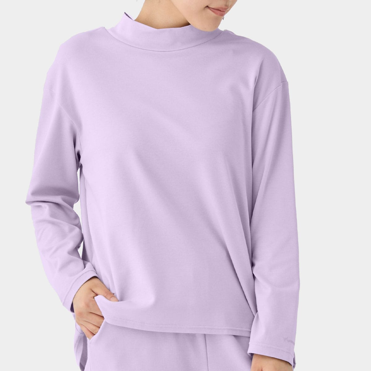 ベネクス リカバリーウェア コンフォートタッチ ハイネック 長袖 レディース ラベンダー