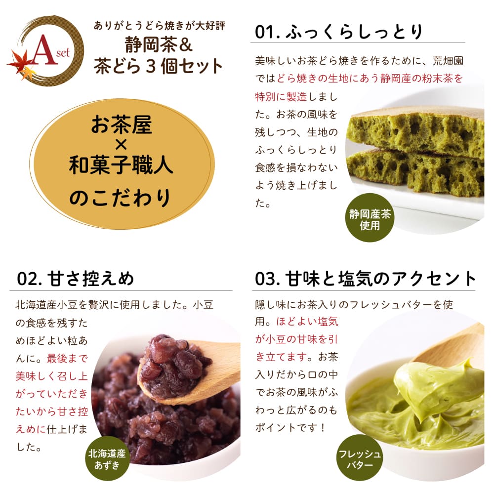 敬老の日 どら焼き スイーツ プレゼント 選べる和菓子と静岡茶セット 静岡県産 お菓子 お茶 緑茶 茶葉 茶どら どら焼き 羊かん 羊羹 メッセージカード付 ※9/15頃から順次発送 どら焼き a
