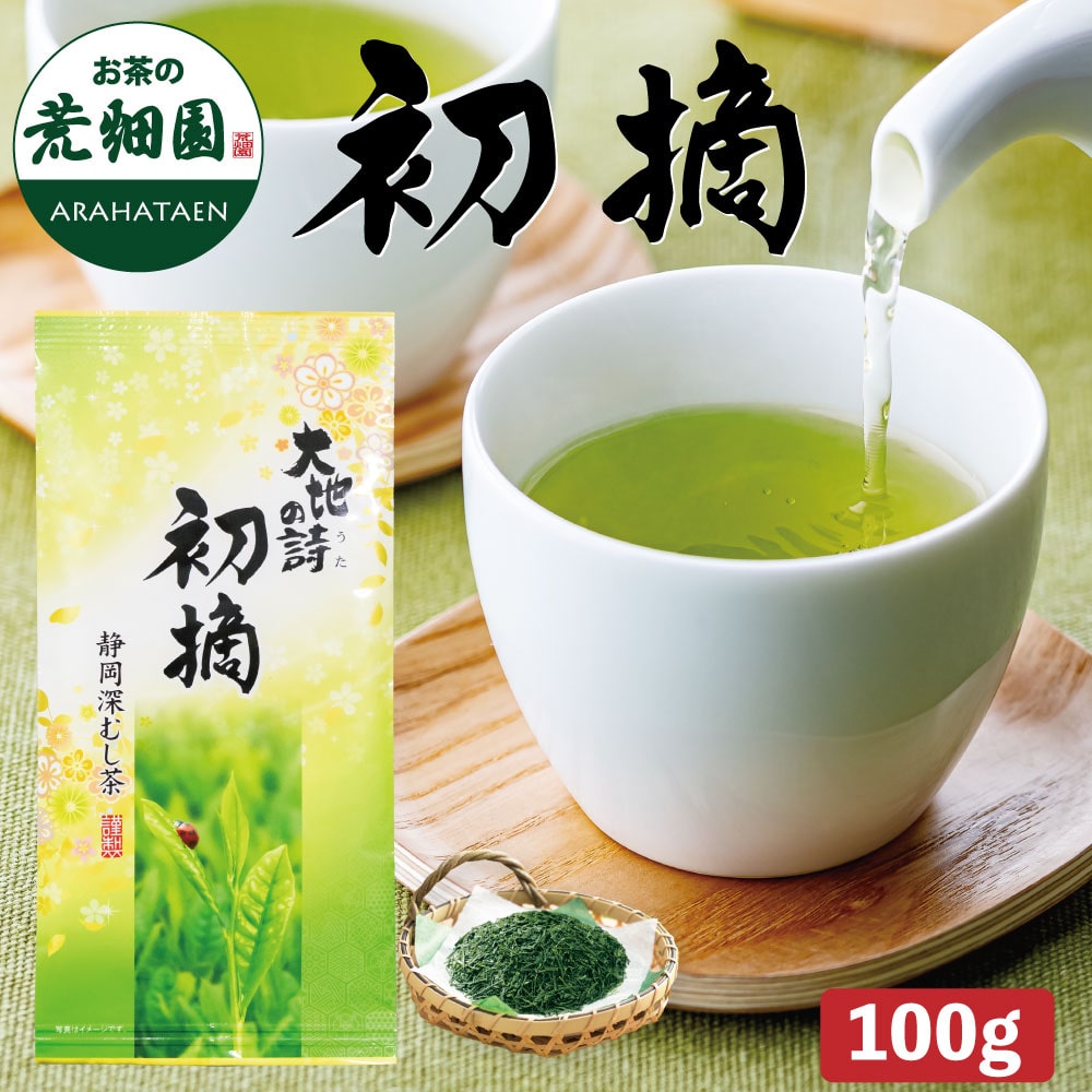 初摘 100g お茶 緑茶 茶葉 高級茶 日本茶 静岡茶 国産 ギフト プレゼント 深蒸し茶 お茶っ葉 健康茶