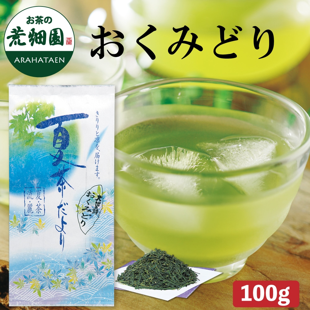夏季限定 おくみどり100g お茶 緑茶 水出し緑茶 冷茶 茶葉 日本茶 静岡茶 国産 ギフト プレゼント 深蒸し茶 お茶っ葉 健康茶