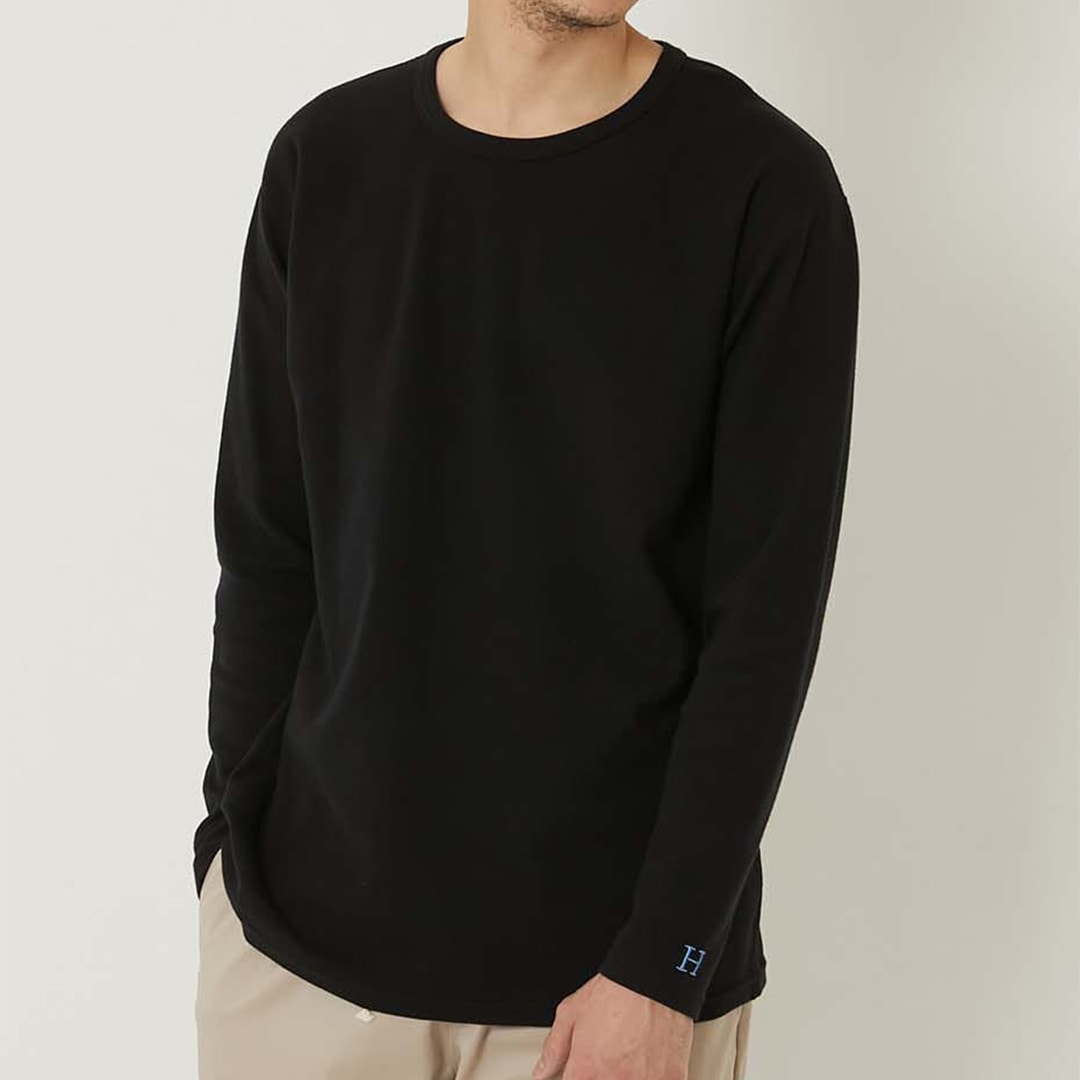 【ハリウッドランチマーケット】ストレッチフライス コンフォータブル ロングスリーブ Tシャツ