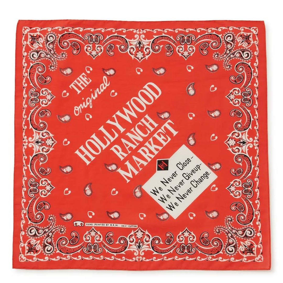 【ハリウッドランチマーケット】WE NEVER HOLLYWOOD RANCH MARKET バンダナ