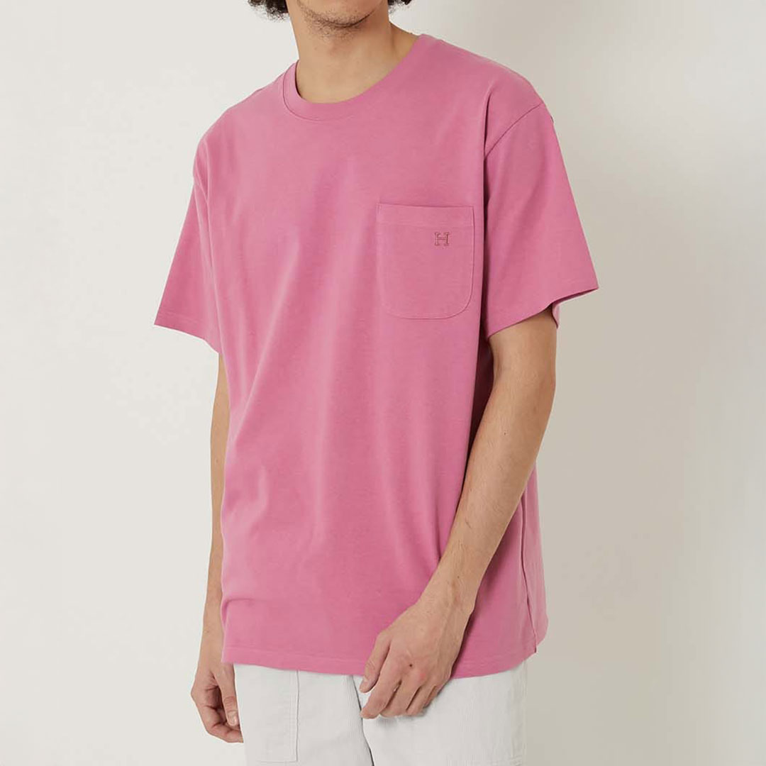 【ハリウッドランチマーケット】Hエンブロイダリー ポケットショートスリーブTシャツ
