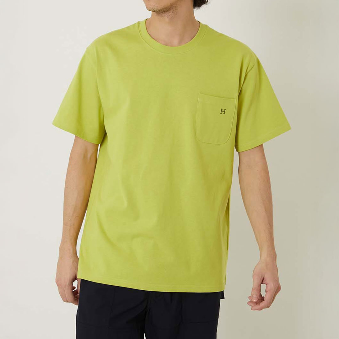 【ハリウッドランチマーケット】Hエンブロイダリー ポケットショートスリーブTシャツ