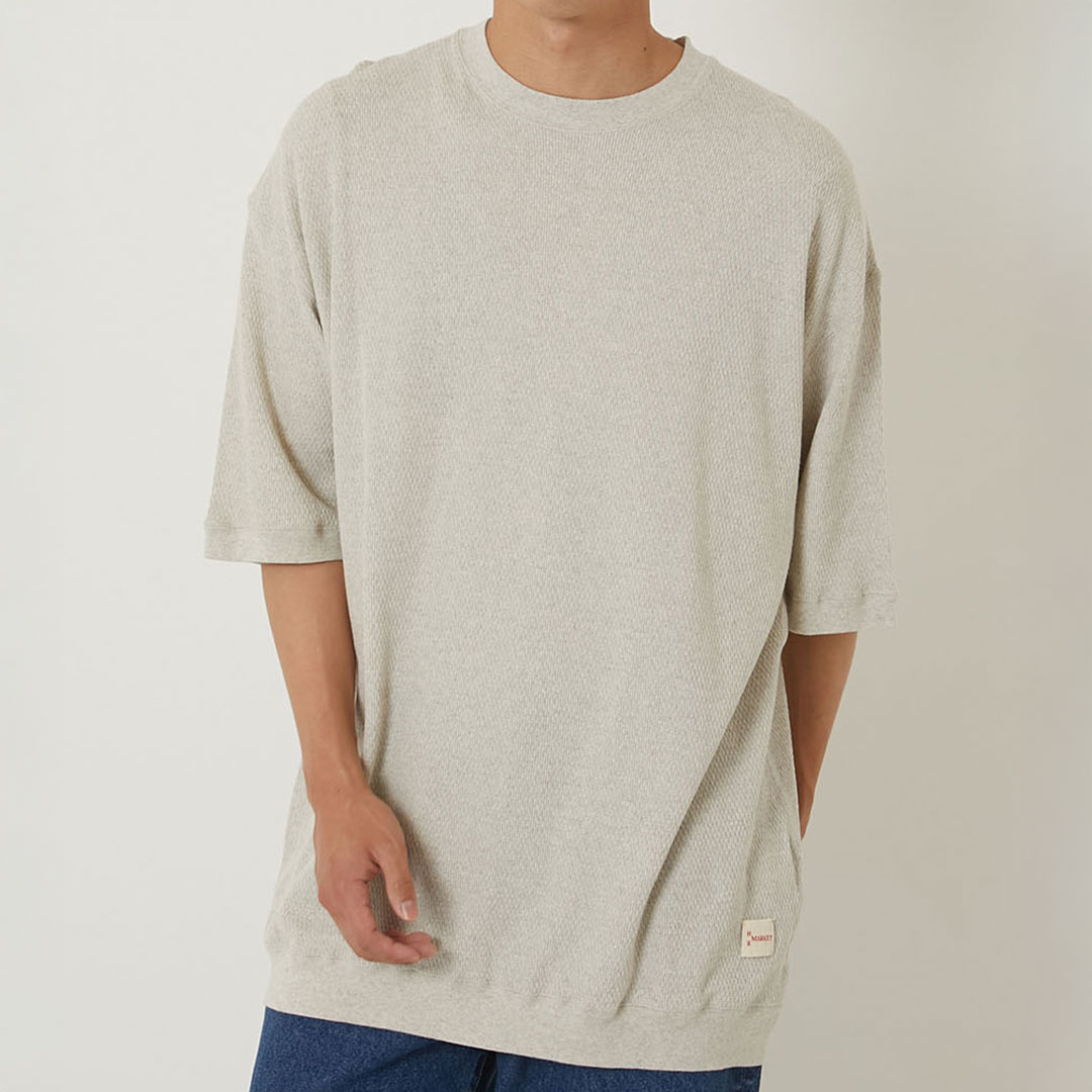 【ハリウッドランチマーケット】ストレッチフライス リサイクル ハニカム ショートスリーブＴシャツ