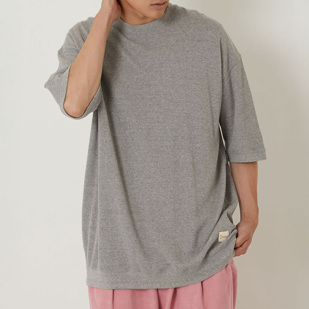 【ハリウッドランチマーケット】ストレッチフライス リサイクル ハニカム ショートスリーブTシャツ