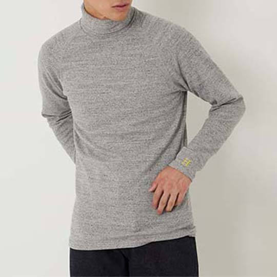 【ハリウッドランチマーケット】ストレッチフライス タートルネック ロングスリーブ Tシャツ