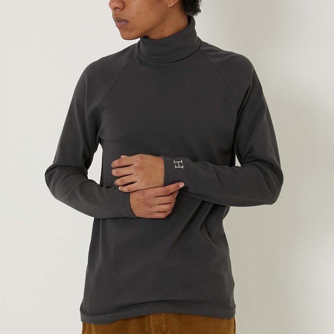 【ハリウッドランチマーケット】ストレッチフライス タートルネック ロングスリーブ Tシャツ