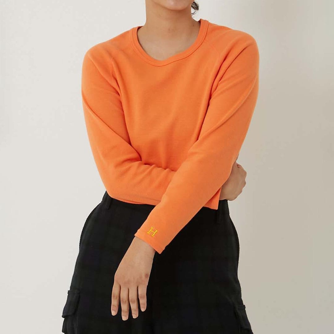 【ハリウッドランチマーケット】ストレッチフライス リラックスフィット LS Tシャツ ウイメンズ