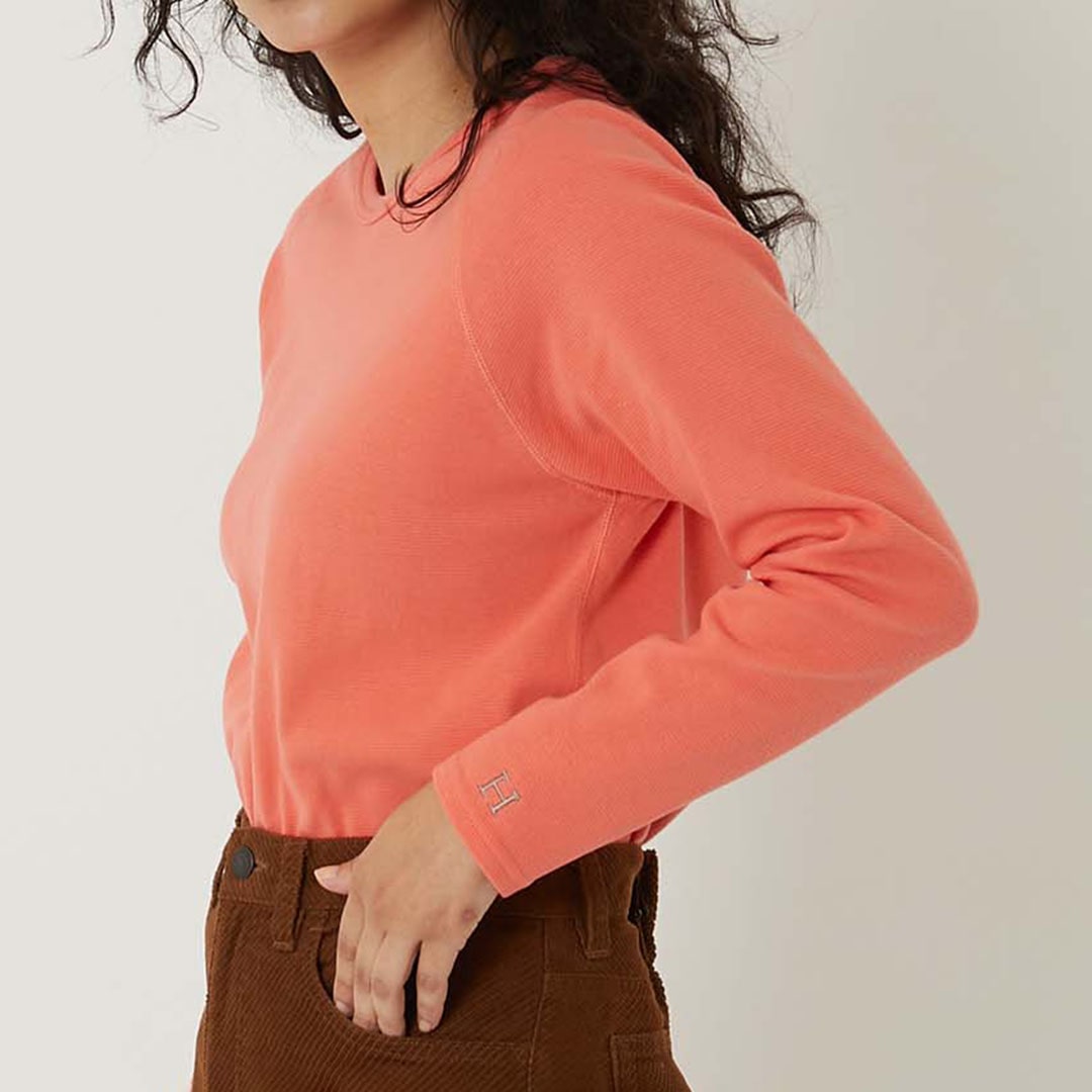 【ハリウッドランチマーケット】ストレッチフライス リラックスフィット LS Tシャツ ウイメンズ