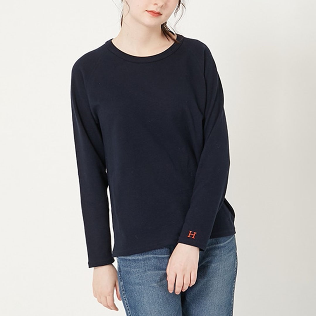 【ハリウッドランチマーケット】ストレッチフライス リラックスフィット LS Tシャツ ウイメンズ