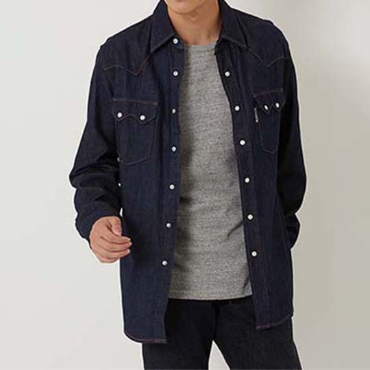 ST814 ライトデニム ウエスタンシャツ