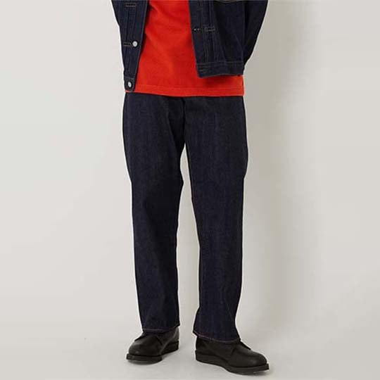 PP02 スーピマセルビッチデニム ワイドジーンズ