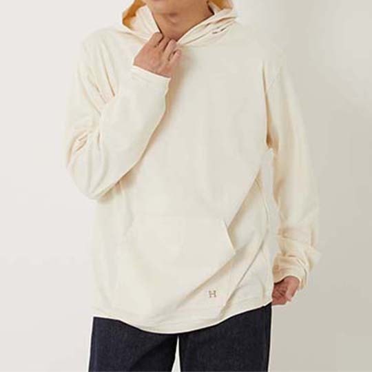 【ハリウッドランチマーケット】Hエンブロイダリー ナローリブパーカ