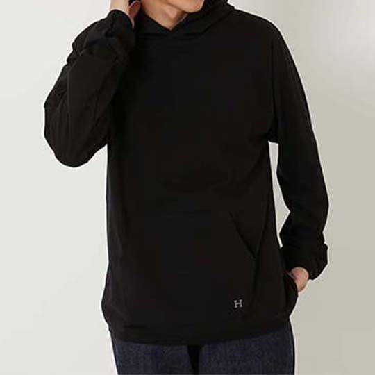 【ハリウッドランチマーケット】Hエンブロイダリー ナローリブパーカ