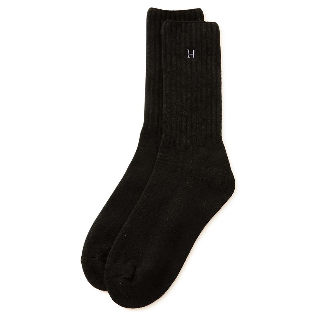 【ハリウッドランチマーケット】Hエンブロイダリー パイル クルーソックス