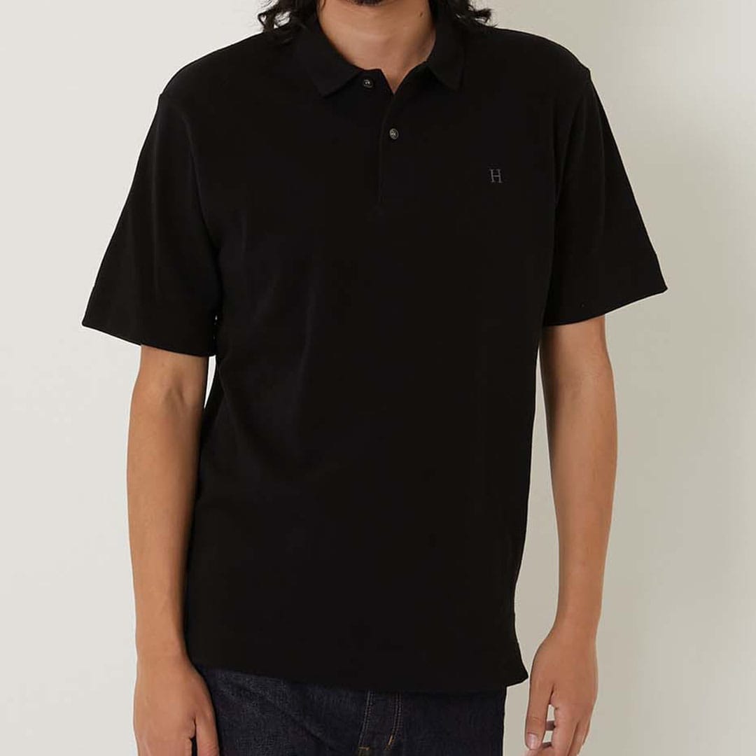【ハリウッドランチマーケット】Ｈエンブロイダリー カノコ ポロシャツ