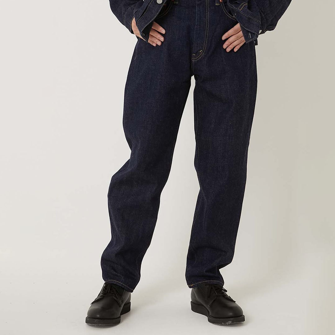 PP03 MODスーピマ セルビッチデニム ワイドテーパードジーンズ