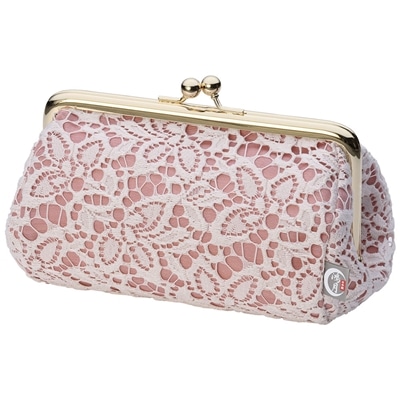 スケーター たわら型レースポーチ 鴻月 ピンク KOLPO1