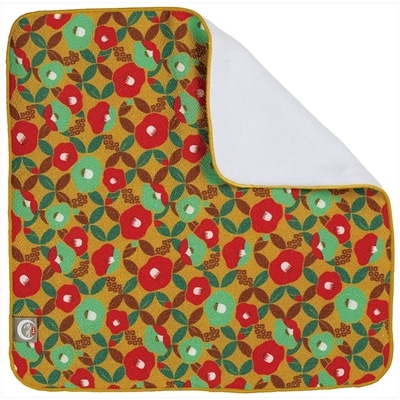 スケーター タオルハンカチ 鴻月 つばき黄土色 KOMTA1