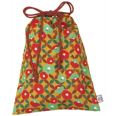 スケーター 巾着 鴻月 つばき黄土色 KOMKB1