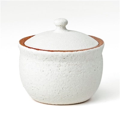 スケーター 塩壺(大) 白 (信楽焼) 鴻月 3-3536