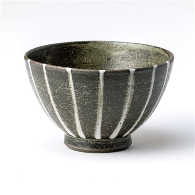 スケーター 滝縞 飯碗 (信楽焼) 鴻月 3-3494