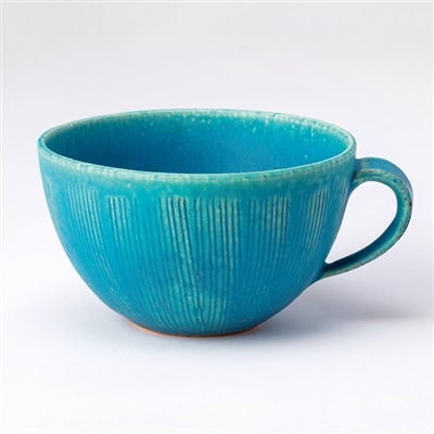 スケーター 青彩くし目 スープマグ (信楽焼) 鴻月 3-3317