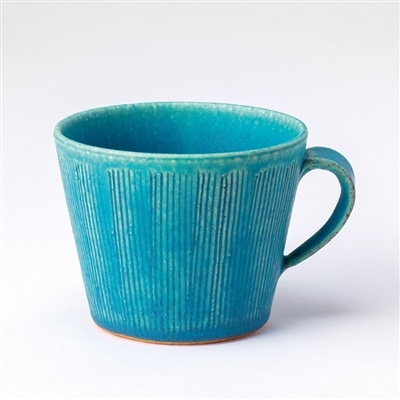 スケーター 青彩くし目 マグカップ (信楽焼) 鴻月 3-3354