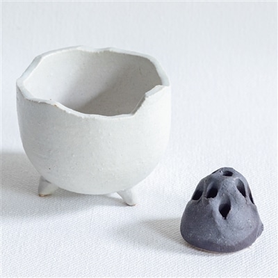 スケーター ミニ一輪挿し (信楽焼) 鴻月 白 KOSMH1