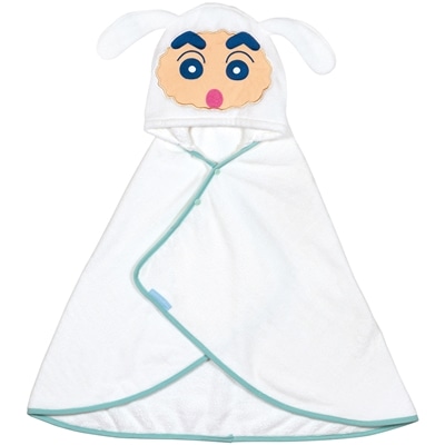 スケーター 吸水速乾 フード付バスポンチョ クレヨンしんちゃん しんちゃん×シロ BPO1