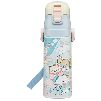 スケーター 超軽量ロック付ワンプッシュダイレクトステンレスボトル すみっコぐらし しろくまのふるさと SDC4