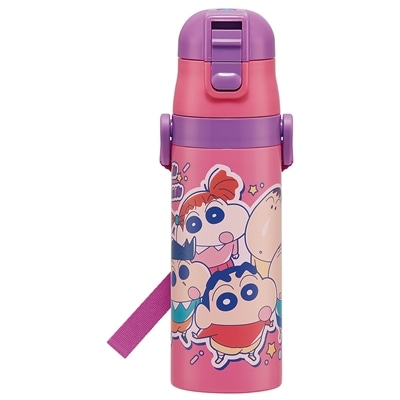 スケーター 超軽量ロック付ワンプッシュダイレクトステンレスボトル クレヨンしんちゃん 25 SDC4