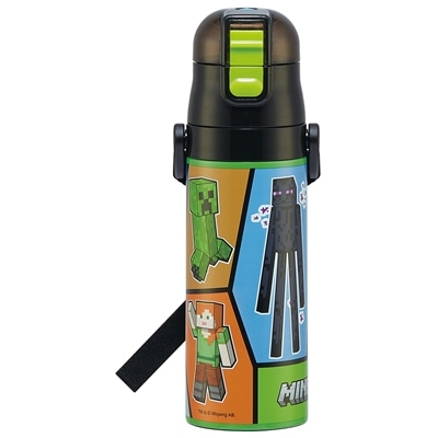 スケーター 超軽量ロック付ワンプッシュダイレクトステンレスボトル Minecraft 25 SDC4