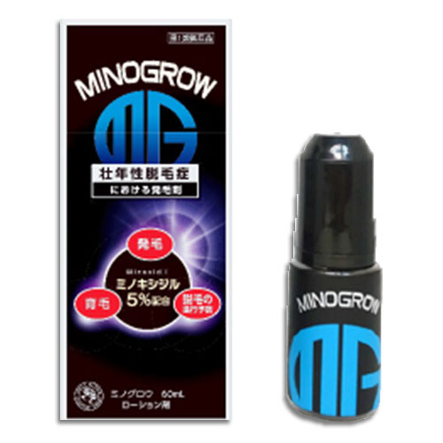 【第1類医薬品】ミノグロウ60ml【岩城製薬】ミノキシジル5%配合発毛