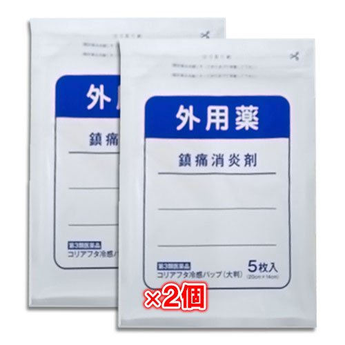 【第3類医薬品】★コリアフタ冷感パップ大判5枚入×2個セット【東和製薬】痛みとはれを抑える
