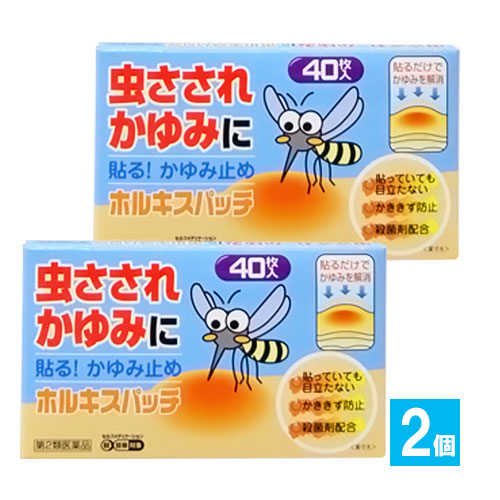 【第2類医薬品】★ホルキスパッチ40枚×2個セット【テイコクファルマケア】貼るかゆみ止め痒み止め