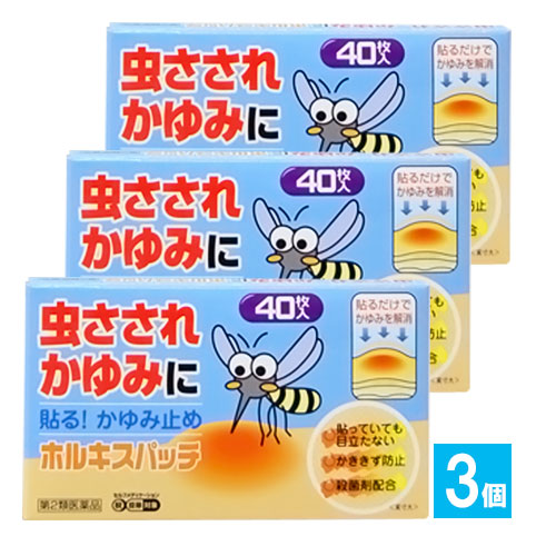 【第2類医薬品】★ホルキスパッチ40枚×3個セット【テイコクファルマケア】貼るかゆみ止め痒み止め